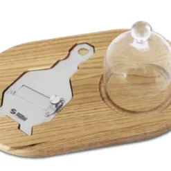 Set Servitartufi In Legno Di Castagno Completo Di Tagliatartufi In Acciaio Inox Lama Liscia