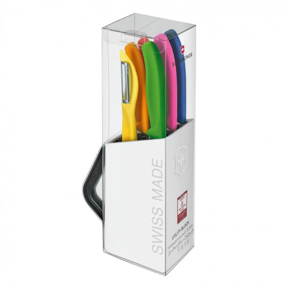 Swiss Classic Utility Block: Ceppo Bianco Con 6 Accessori Victorinox - immagine 3
