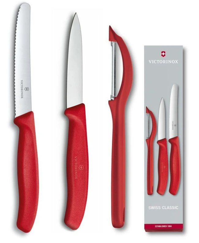 Set 3 Pezzi Per La Cucina Swiss Classic Rosso Di Victorinox