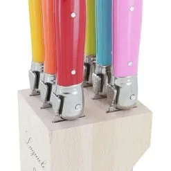 Ceppo Di 6 Coltelli Da Bistecca Laguiole Di André Verdier Printemps