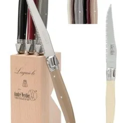 Ceppo Di 6 Coltelli Da Bistecca Laguiole Di André Verdier Tradition