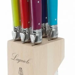 Ceppo Di 6 Coltelli Da Bistecca Laguiole Di André Verdier Wild Flowers