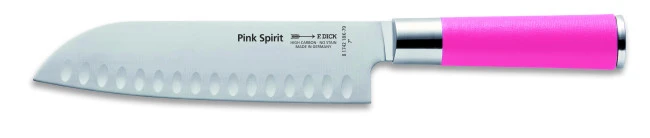 Set Spelucchino E Santoku Con Lama Alveolata Pink Spirit Di Friedr. Dick #pinkupyourworld - immagine 5