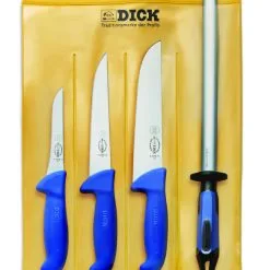 Set 3 Coltelli ErgoGrip E 1 Acciaino Per Affilare Di F. Dick