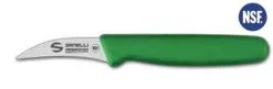 Coltello Spelucchino Curvo Cm. 7 Manico Verde Line Supra Di Sanelli Ambrogio