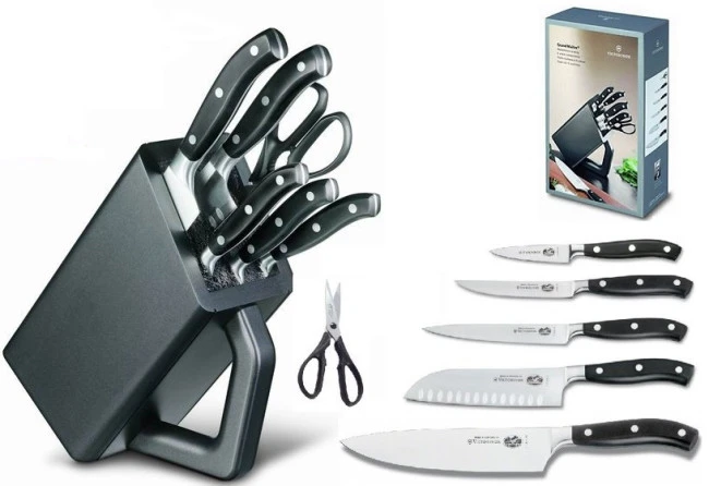 Ceppo Universal Gran Maitre Di Victorinox: 6 Coltelli Forgiati E Una Forbice