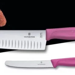 Duo Woman Verdure: 2 Coltelli Victorinox Serie Swiss Classic Manico Fucsia