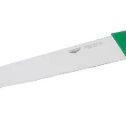 Coltello Affettare Cm. 30 Seghettato HACCP Manico Verde