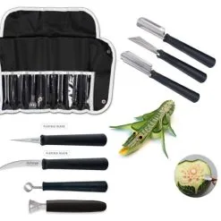 PERFECT CARVING: Rotolo Completo Di 7 Coltelli Intaglio Di Triangle