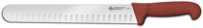 Coltello Affettare Brisket Con Alveole E Punta Tonda Cm. 30 Linea BBQ Di Ambrogio Sanelli