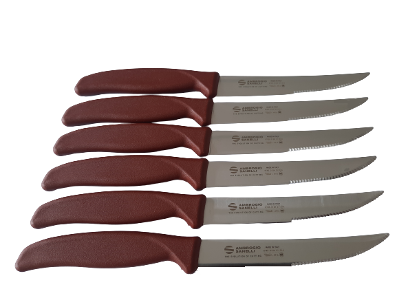 Set 6 Coltelli Bistecca BBQ Di Ambrogio Sanelli