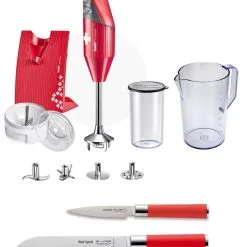 Bamix Red & Red Spirit: Set Preparazione Dips, Zuppe E Salse