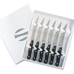 Set 6 Coltelli Costata Lama Liscia Linea Chef Di Sanelli Ambrogio
