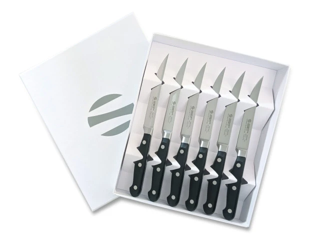 Set 6 Coltelli Costata Lama Liscia Linea Chef Di Sanelli Ambrogio