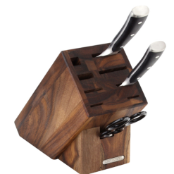 Ceppo Vuoto Per Coltelli In Legno Di Acacia