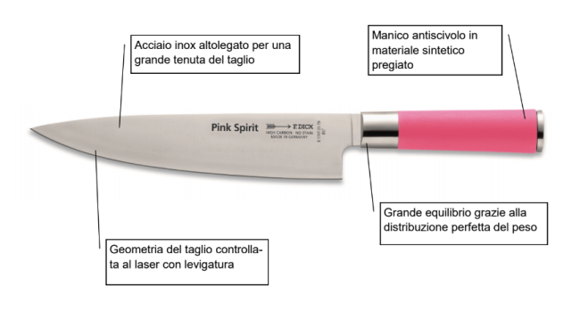 Santoku Con Lama Alveolata Pink Spirit Di Friedr. Dick #pinkupyourworld - immagine 3