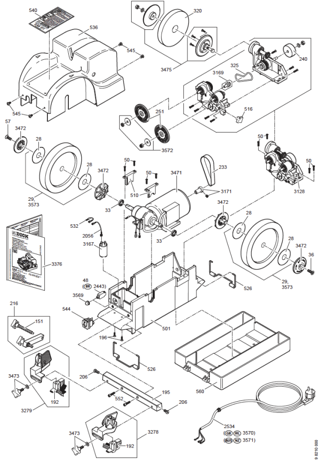 Ricambi Macchina Affilatrice SM 110 E SM 111 Di Dick
