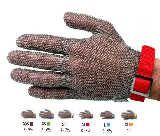 Guanto Antitaglio In Maglia Di Acciaio Inox