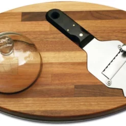 Servitartufi In Noce Completo Di Tagliatartufi In Legno Con Lama In Acciaio Inox Lama Ondulata