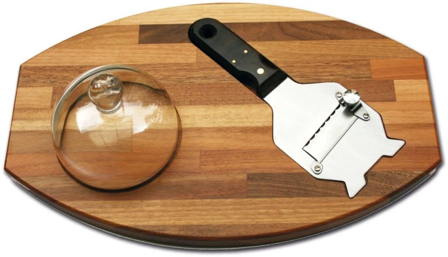 Servitartufi In Noce Completo Di Tagliatartufi In Legno Con Lama In Acciaio Inox Lama Ondulata