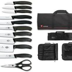 Valigetta Completa Di 10 Coltelli E 1 Forbice Victorinox