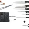 Evoluzione Italiana: Avvolgibile Completo Di 5 Coltelli Sanelli Ambrogio, Acciaino, Pinza + 1 Forbice In Omaggio