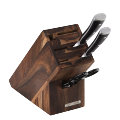 Ceppo Vuoto Piccolo Per Coltelli In Legno Di Acacia