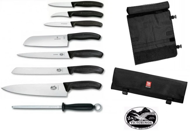 Valigetta Completa Di 7 Coltelli E 1 Acciaino Di Victorinox SwissClassic