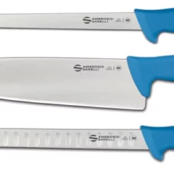 Set Pesce HACCP: Set 3 Coltelli Supra Colore Manico Blu Di Ambrogio Sanelli