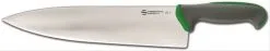 Coltello Trinciante Cuoco Cm. 30 Manico Verde Linea Tecna Di Ambrogio Sanelli