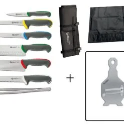 Tecna Color Basic: Rotolo Completo Di 6 Coltelli, 1 Pinza E 1 Taglia Tartufo Di Ambrogio Sanelli