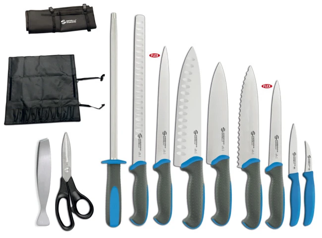 Avvolgibile Chef Cucina Di Mare Completo Di 8 Coltelli E 3 Accessori Di Ambrogio Sanelli