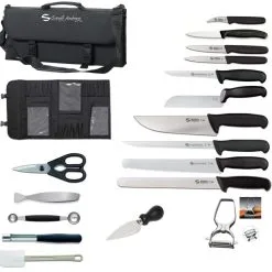 Valigetta Catering Di Ambrogio Sanelli Completa Di 17 Pezzi Coltelli E Accessori