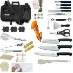 Pastry Chef: Valigetta Completa Di Coltelli Dick E 25 Attrezzi Da Pasticceria